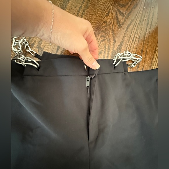 Dion Lee chain-link wool-blend tailored trousers sz 8